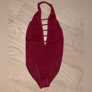 Urban Outfitters Maroon Bodysuit
